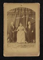 Photograph: M. Lavinia Warren and the Magri brothers