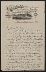 Letter: To Julian Sterling from P.T. Barnum, March 28, 1885 (page 1)