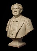 Sculpture: Bust of P. T. Barnum by Thomas Ball (three-quarters view)
