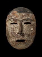 Physical object: Carved and painted ceremonial mask, Iñupiat (Native Alaskan Tribe) 