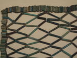 Bead Net Burial Ornament for an Egyptian mummy, close up showing border