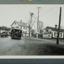 Road with Quaker Oats billboard, East Hampton and Marlborough vicinity